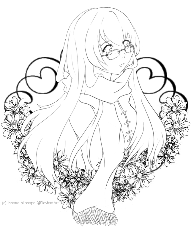 Megane Luka Megurine Line Art