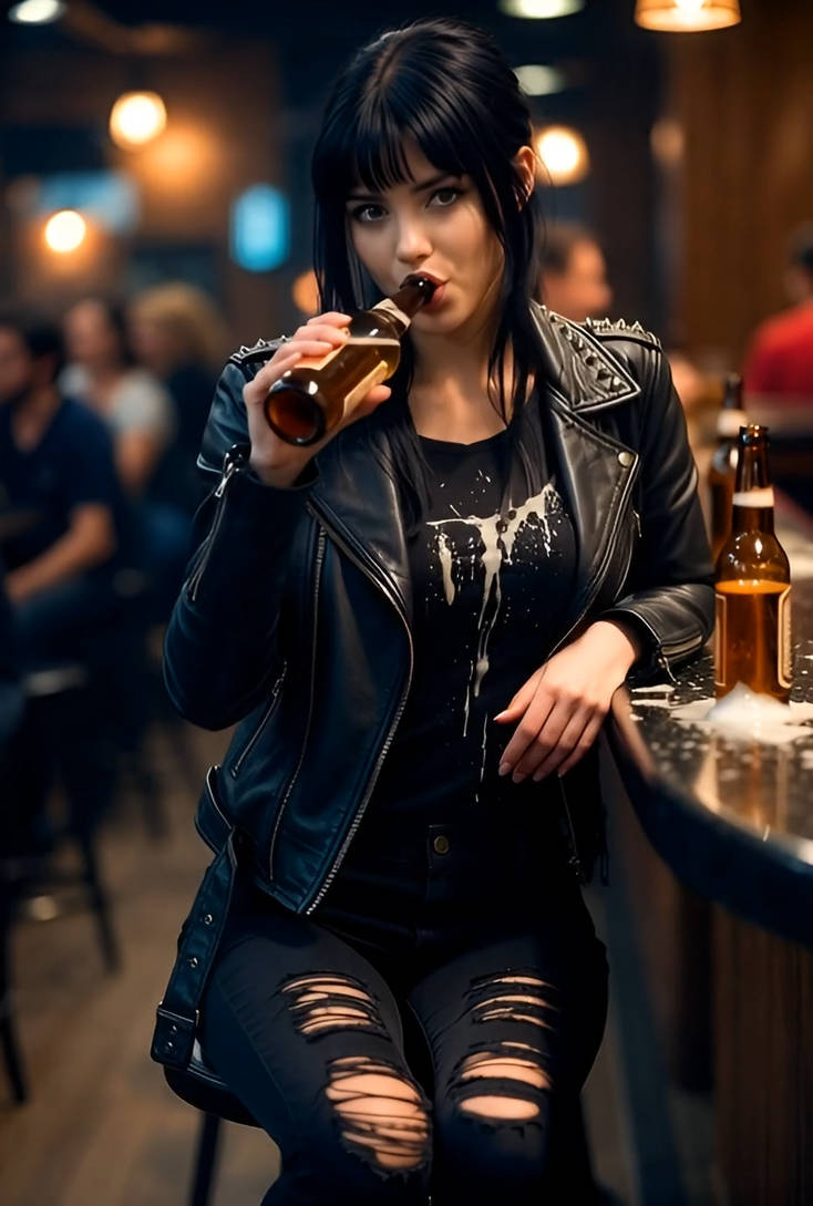 Deviantart Rocker Girl Rocker Girl with Beer by LawrenceInfinite on DeviantArt