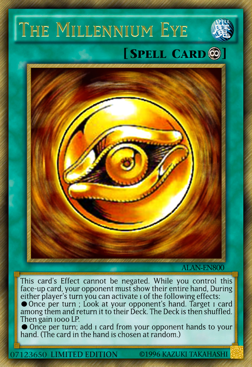 millennium eye yugioh card I recreated the Millenium Eye as close as possible based on card artworks :) For 3d Print : r/yugioh