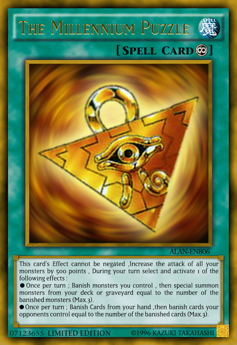 yugioh puzzle card Yu-Gi-Oh! Duel Monsters Ensky Jigsaw 1000 Piece 1000T-384 Blue anime series. The Millennium Puzzle by AlanMac95