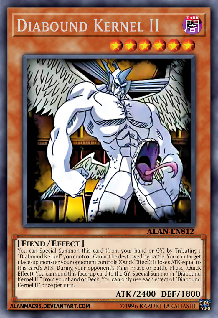 yugioh diabound deck custom cards from project Diabound Custom artwork I did