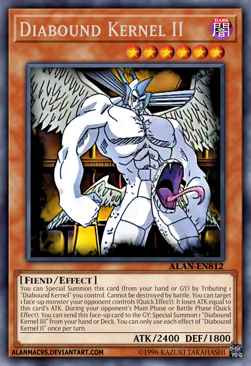 yugioh diabound deck Complete Custom for Yu-Gi-Oh! An individual card from the Yu Diabound Kernel VI by AlanMac95