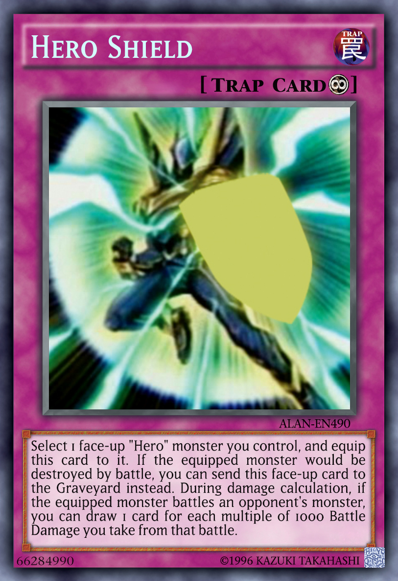 yugioh shield card Guardragon - SAST-EN061 Rare Cannot be destroyed by Spell/Trap effects Hero Shield by AlanMac95 on