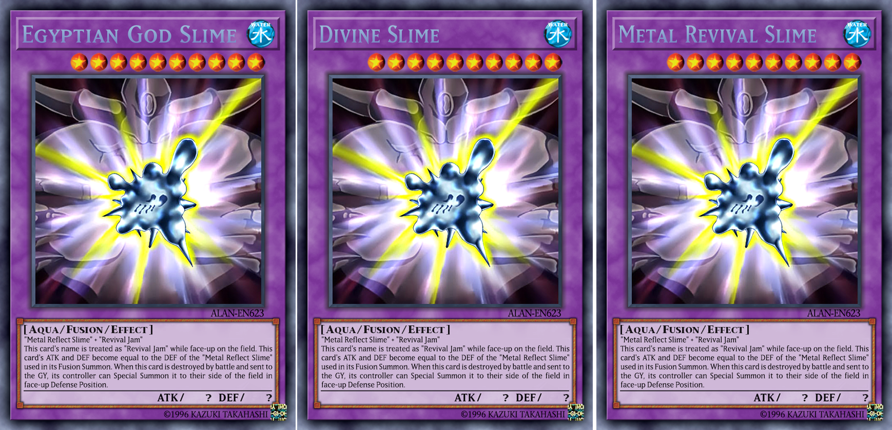 yugioh card egyptian god slime EGS1-EN036 - Metal Reflect - Common or Special Summoned from your Extra Deck by Tributing 1 Level 10 Aqua monster with 0 ATK Egyptian God Slime card by