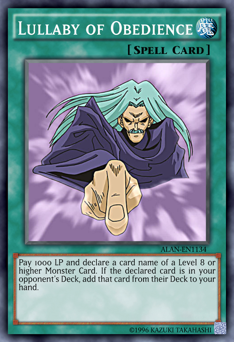 lullaby of obedience yugioh card YU-GI-OH! - (DPRP-EN009) - Duelist Pack: Rivals of The Pharaoh - 1st Edition YuGiOh Kaiba Legendary Collection Lullaby