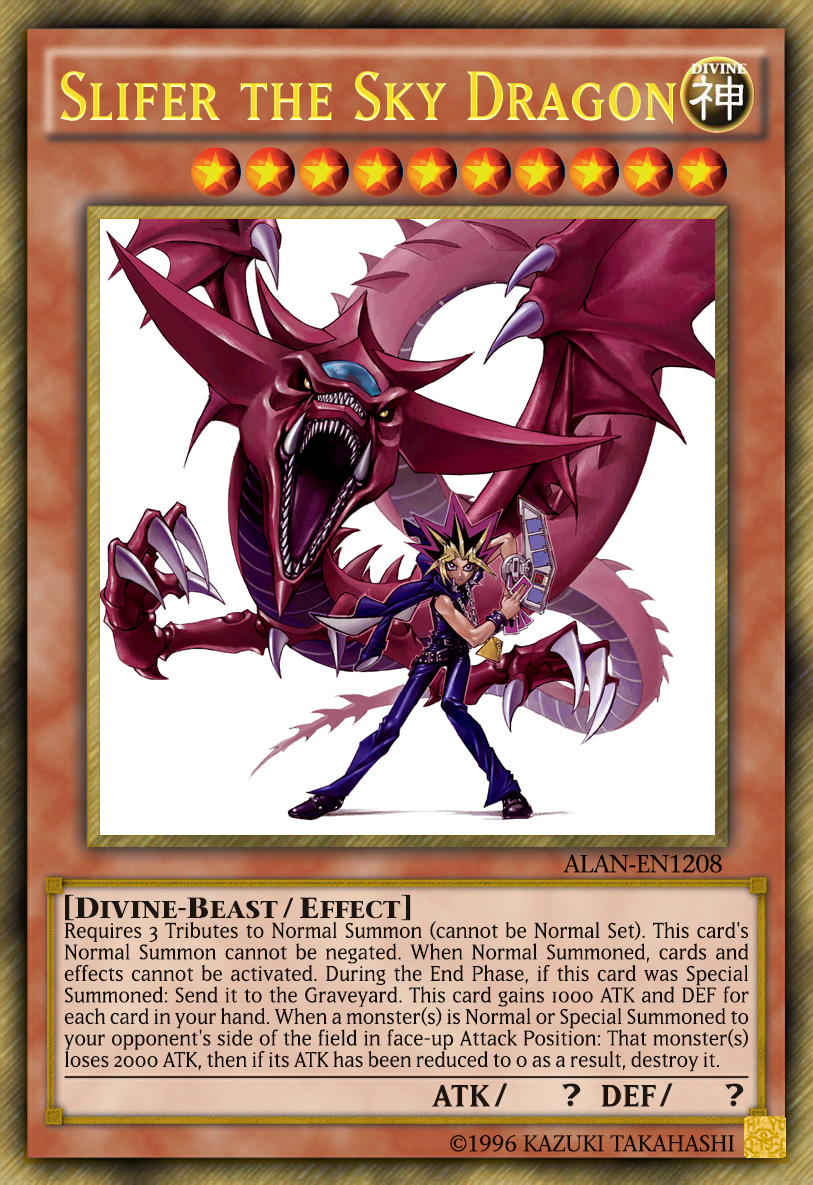 slifer the sky dragon yugioh card Slifer The Sky Dragon Retain! : r/customyugioh