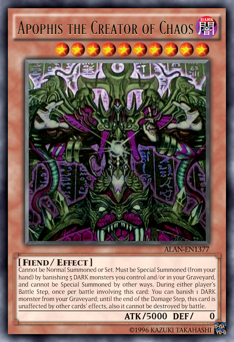 apophis yugioh card Divine Serpent - MZTM-EN004 - Super Rare 1st Edition Apophis the Creator of Chaos