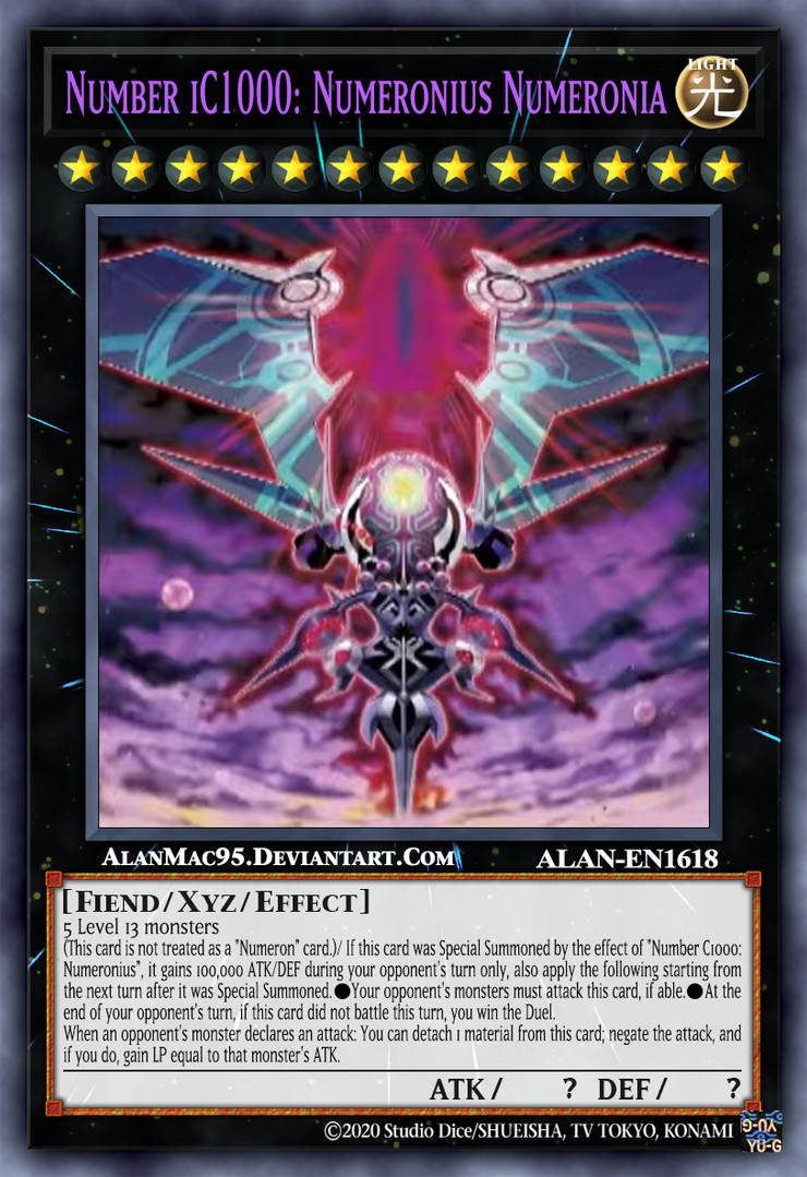 yugioh card number 1000 Thousand Knives Unicorn Cards Assuming this card were ever