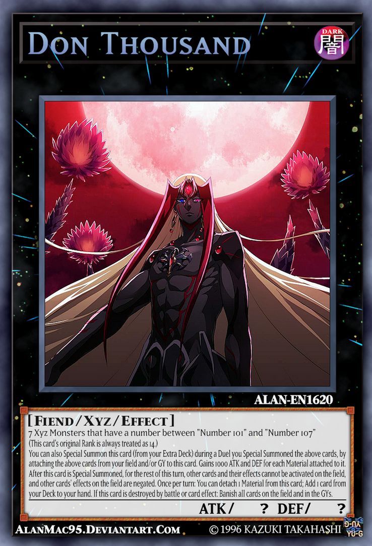 don thousand yugioh card Thousand's NUMERON Cards Are HERE! All cards will be carefully packed for safe transit. Contract with Don Thousand