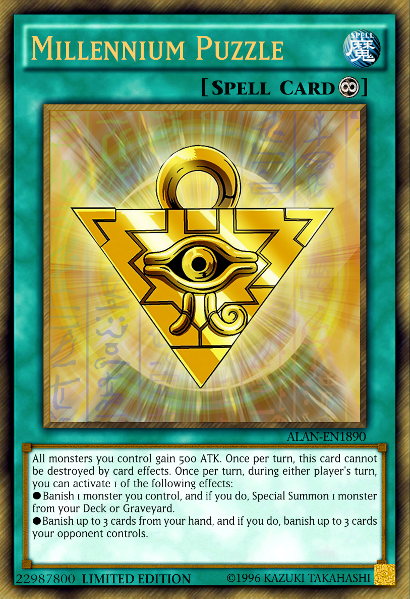 yugioh millenium puzzle card Yu-Gi-Oh Duel Monsters Complete Edition 3.93 (10 cm) long Yu-Gi-Oh! Millennium Puzzle Spell Card