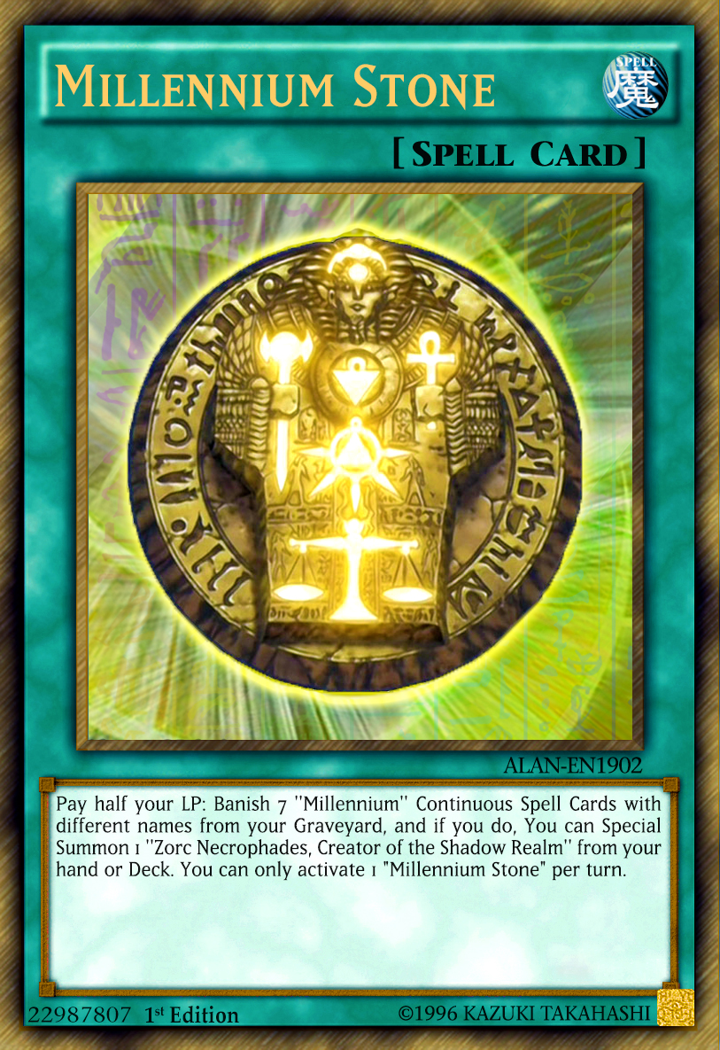 Millennium Stone by AlanMac95 on DeviantArt Millennium Stone by AlanMac95 on DeviantArt