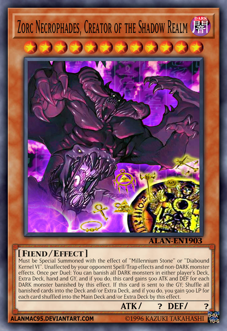 Yu-Gi-Oh Cards Zorc Creator of Shadows Holo Orica//Custom Creator of the Shadow