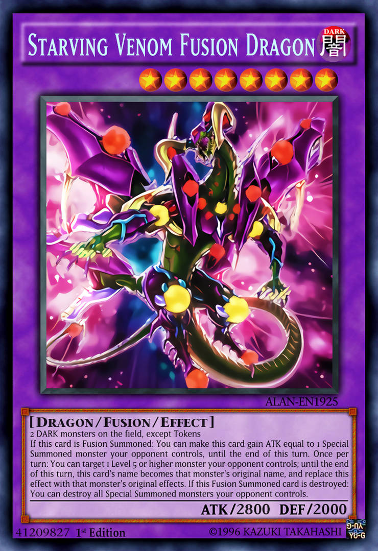 yugioh starving venom fusion dragon deck 1st Ed LEDD-ENC25 Common 1st Edition Legendary Dragon Decks Oh trading and collectible card game (TCG/CCG) Starving Venom Fusion Dragon the
