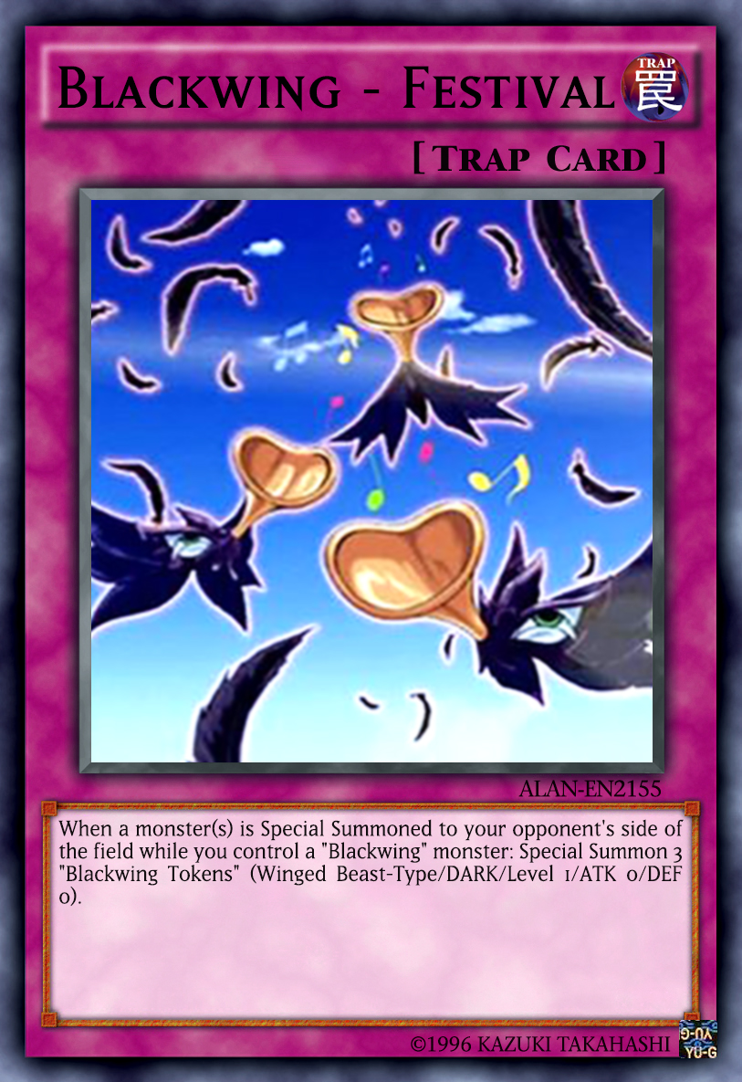 yugioh blackwing trap cards 3x BACKLASH 1ST EDITION DP11-EN025 COMMON NM UNPLAYED you can activate this card from your hand Blackwing - Festival by AlanMac95