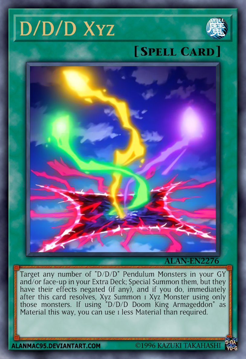yugioh ddd extra deck Complete Custom for Yu-Gi-Oh! ARC-V An individual card from the Yu D/D/D Super Doom King Dark