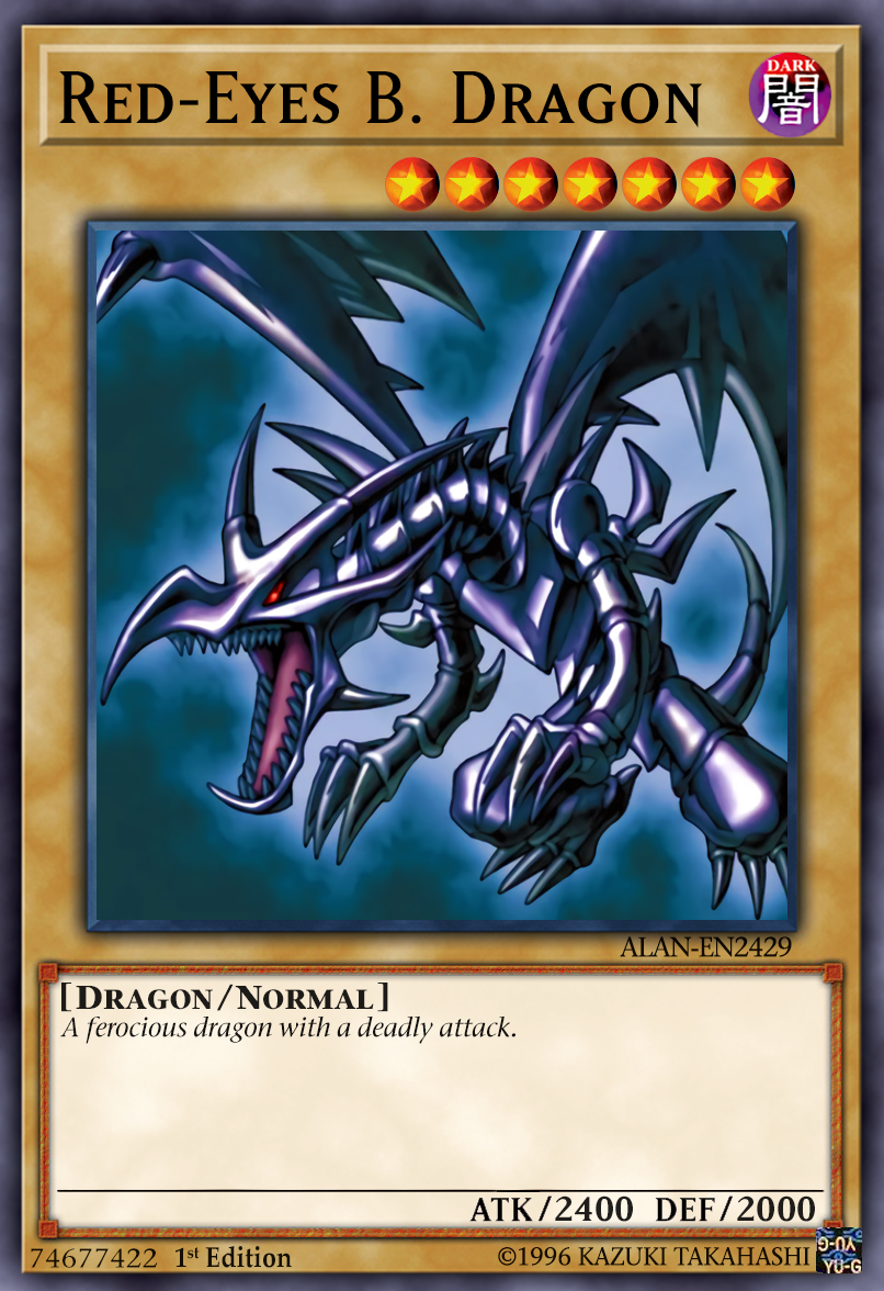 red eyes black dragon anime card