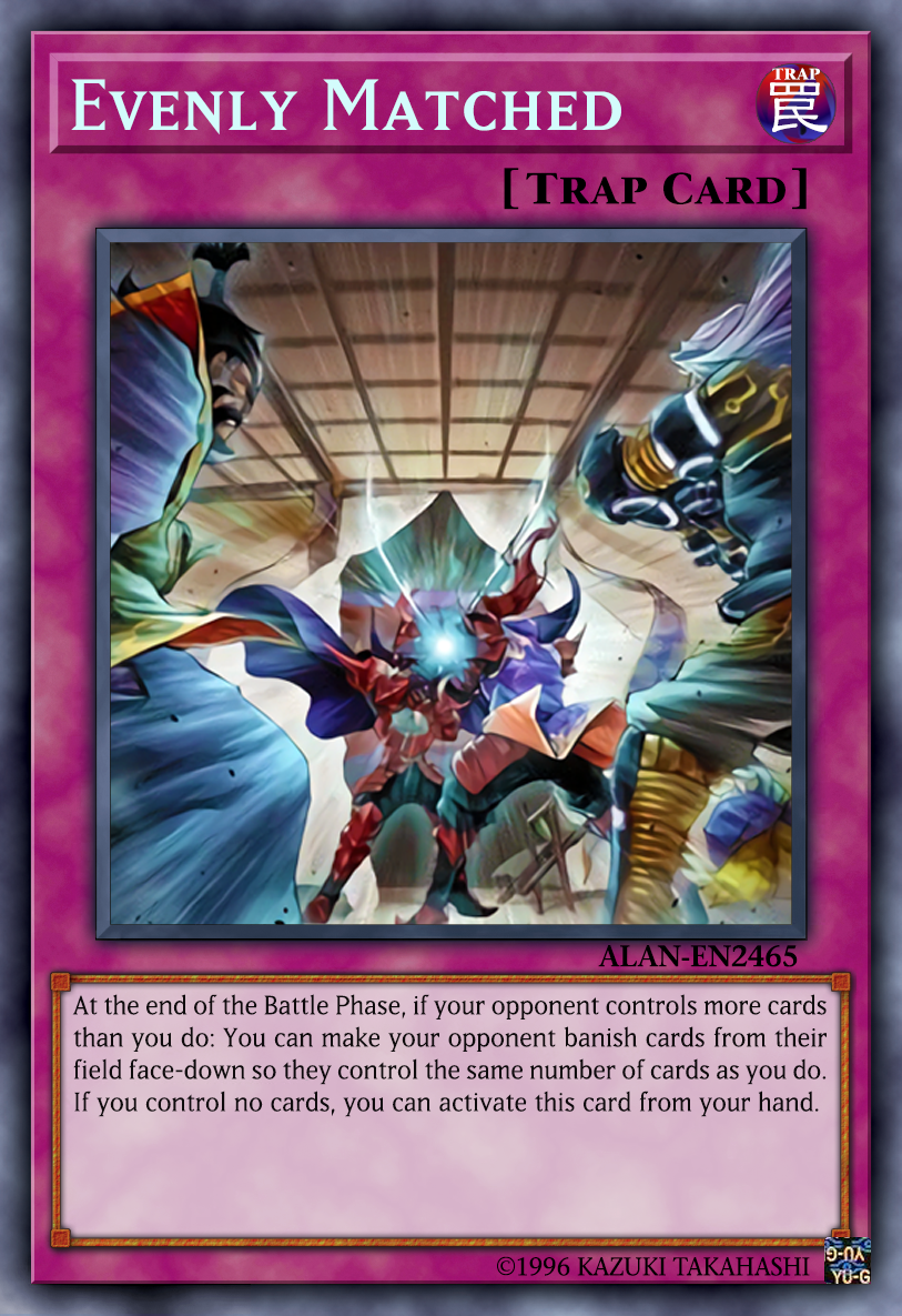 evenly matched yugioh card MP18-EN154 Secret Rare 1st Edition Near Mint If you control no cards Yu-Gi-Oh! - Duel Power -