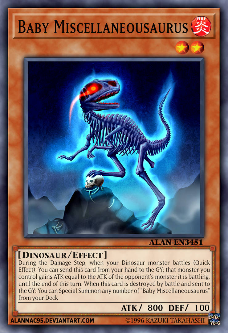 miscellaneous yugioh cards MAGO-EN015 Miscellaneousaurus | 1st Edition Mint / near mint condition trading card Baby Miscellaneousaurus by AlanMac95 on