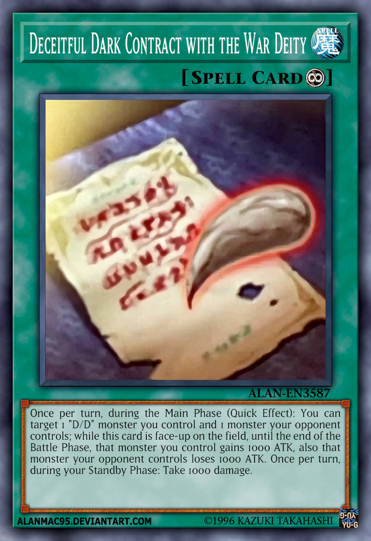 yugioh dark contract cards List of "Dark Contract" | Yu-Gi-Oh! Wiki When a D/D/D monster of the below card type is Special Summoned from the Extra Deck to your field Dark Contract with the Entities