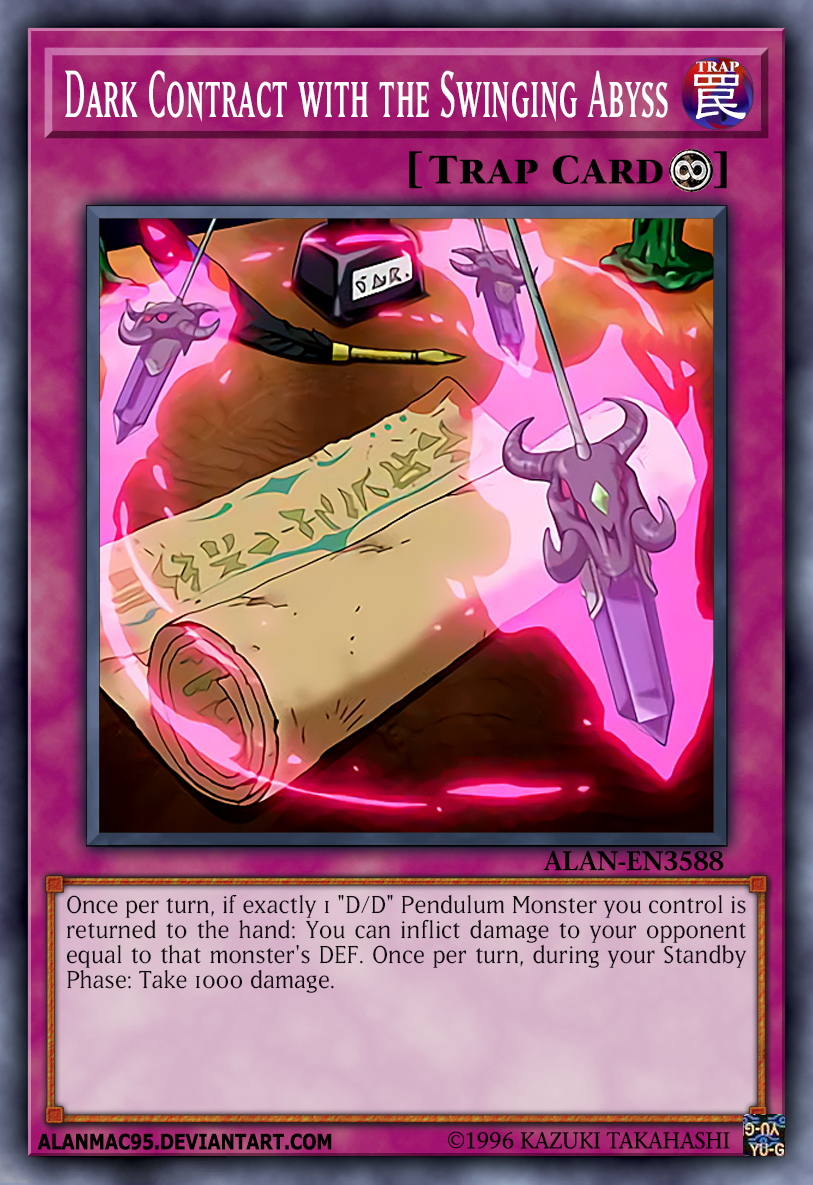 yugioh dark contract cards with Errors trap card strategy in D/D/Duelist deck A single individual card from the Yu Forbidden Dark Contract with the