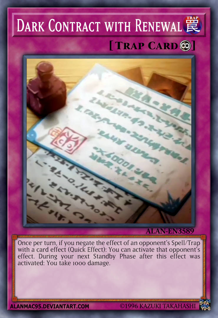 yugioh dark contract cards Dark Contract with the Pot of Greed : r/customyugioh