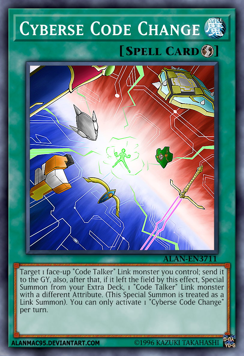 yugioh cyberse spell cards yu-gi-oh Shuffle Reborn - SDCL-EN025 - Common - 1st Edition Link/Effect Monster Rarity Cyberse Code Change by AlanMac95