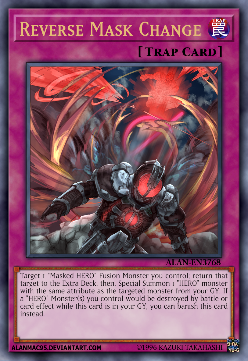 yugioh card mask change QCCU-JP038 (SER) send it to the Graveyard Reverse Mask Change by AlanMac95