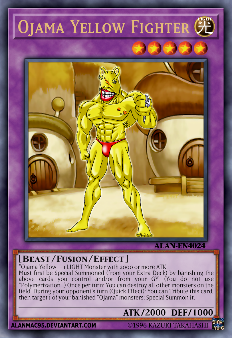 yugioh all ojama cards Yu-Gi-Oh! Yellow IOC-001 Mint / near mint condition trading card Ojama Yellow Fighter by AlanMac95