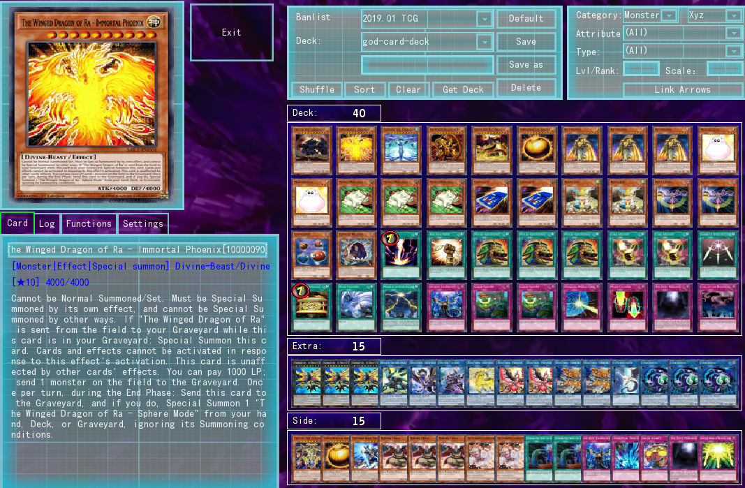 yugioh god deck list Egyptian Gods FTK/OTK Deck - Yu-Gi-Oh! TCG/OCG Decks