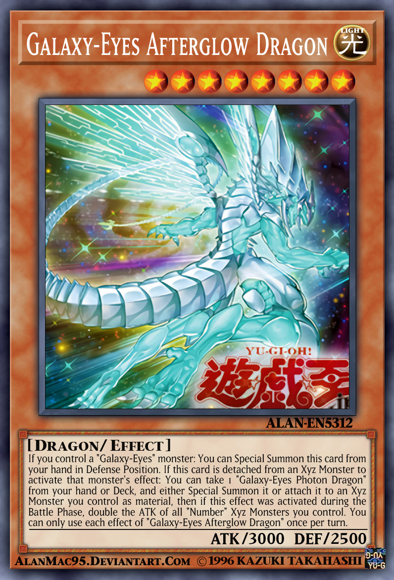 Galaxy-Eyes Afterglow Dragon Foil Custom Anime Card Holographic YuGiOh Orica