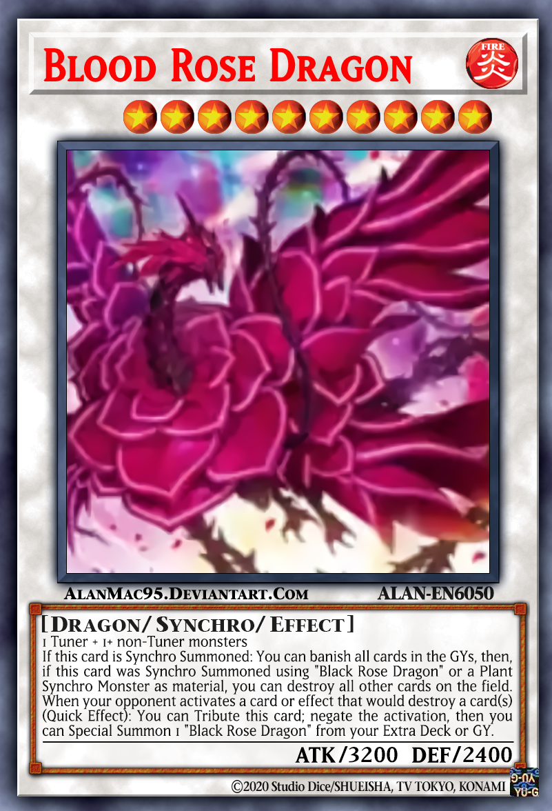 yugioh rose dragon cards Black Dragon/Synchro/Effect Black Rose Dragon "fullart" proxy.