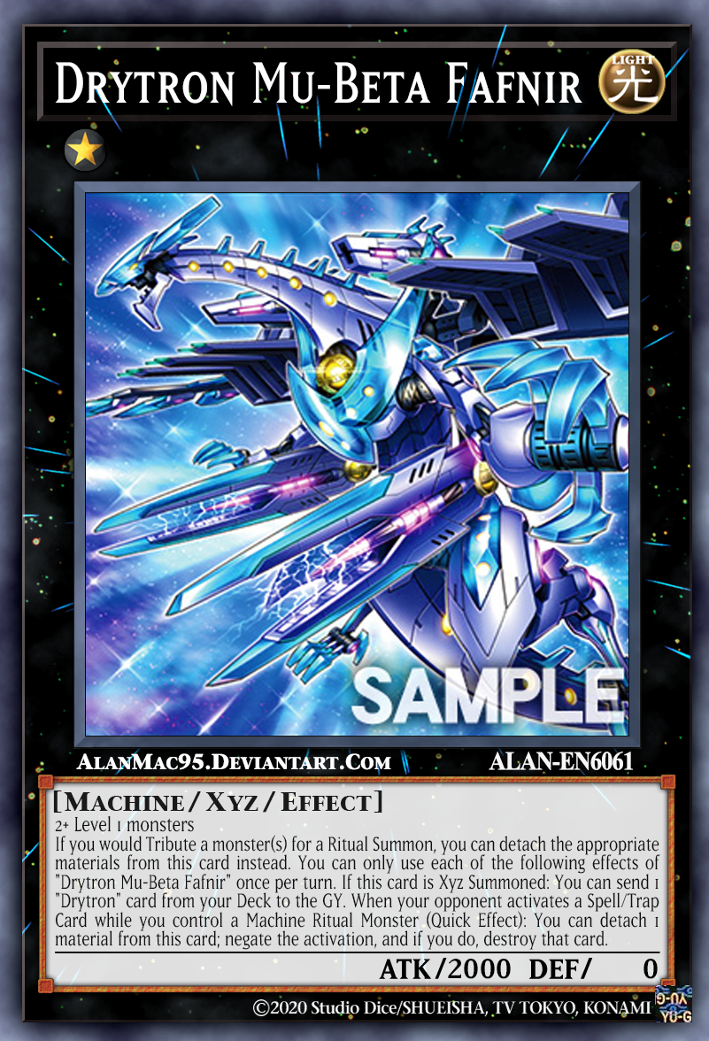yugioh drytron cards Complete Custom Deck for Yu-Gi-Oh! If there is a Drytron card on the field Yu-Gi-Oh! Drytron Mu Beta Fafnir