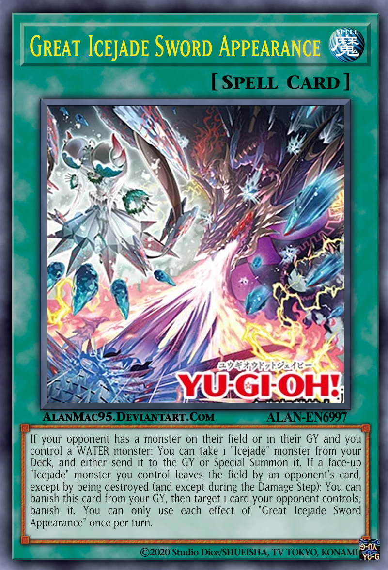 yugioh icejade cards Redress by BDSceptyr on DeviantArt 1 WATER Tuner + 1+ non Great Icejade Sword Appearance by