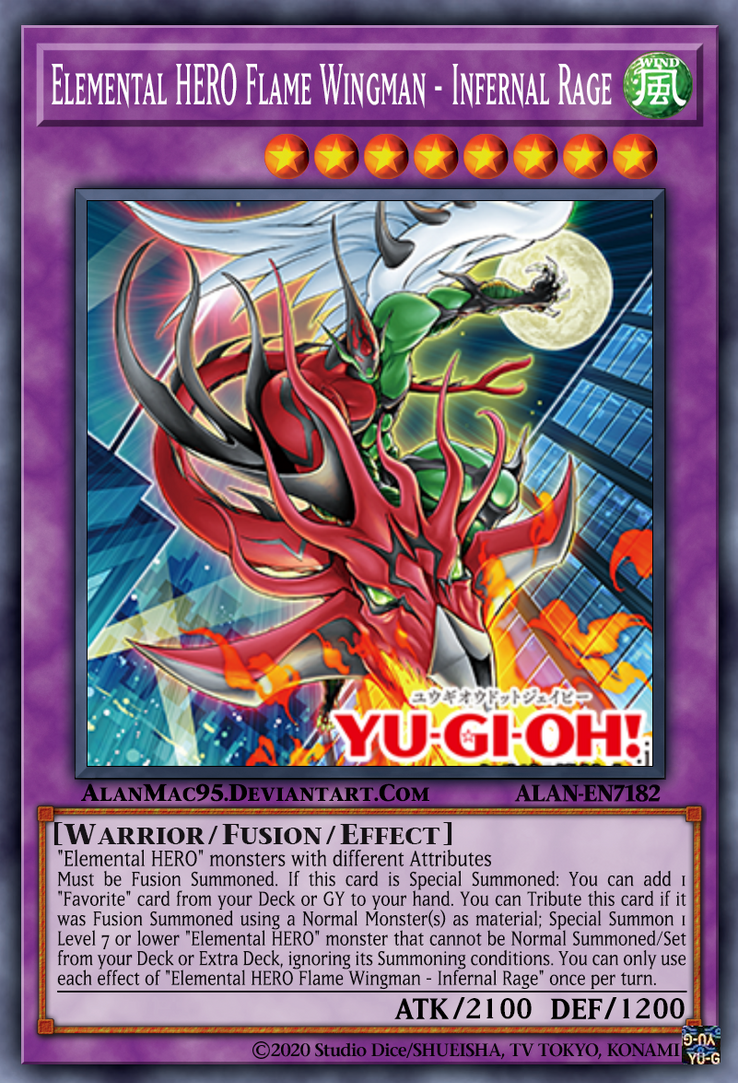 Elemental HERO Flame Wingman - Infernal Rage by AlanMac95 on DeviantArt