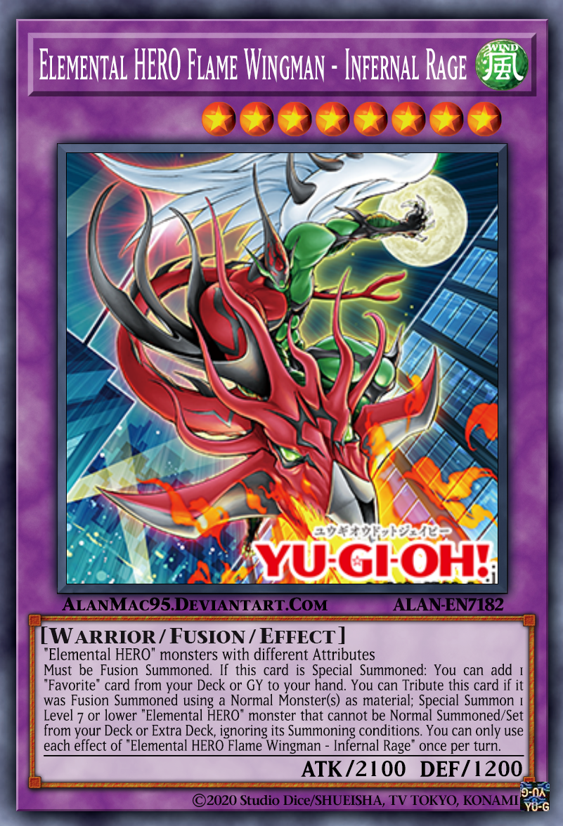 Elemental HERO Flame Wingman - Infernal Rage by AlanMac95 on DeviantArt