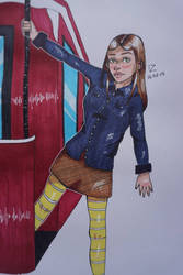 Girl on tram