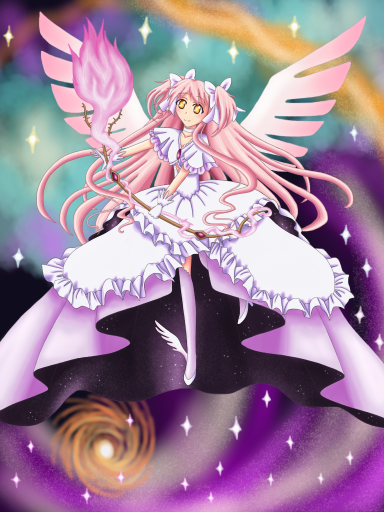 Madoka Kaname Goddess Form Godoka By Whitemageoftermina On