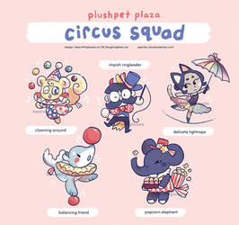 Adoptable: [Plushpets] Circus Squad [CLOSED]
