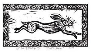 Celtic Hare Lino