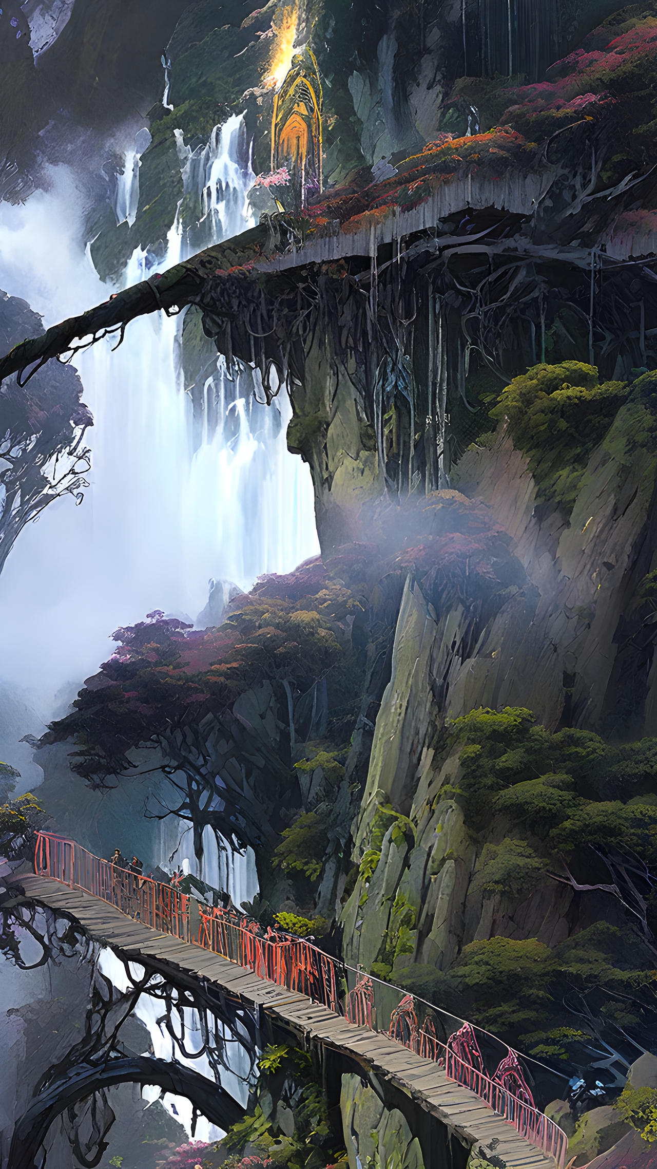 Rope Bridge in Fantasy Landscape 1 by Tirinium1 on DeviantArt