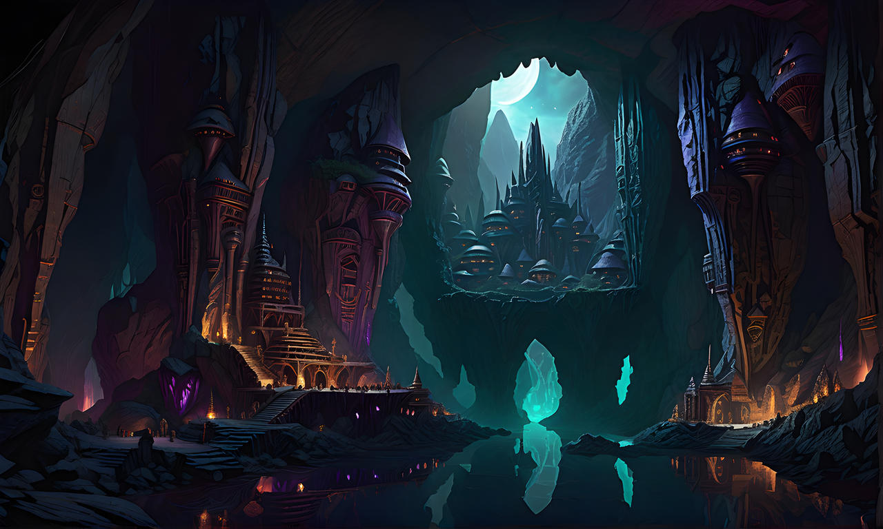 Drow City Nobles District 4 By Tirinium1 On DeviantArt drow-city-nobles-district-4-by-tirinium1-on-deviantart
