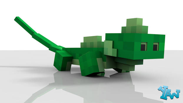 Minecraft Iguana Model For C4D