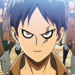 Eren Jaeger with Gundam Tanaka's face