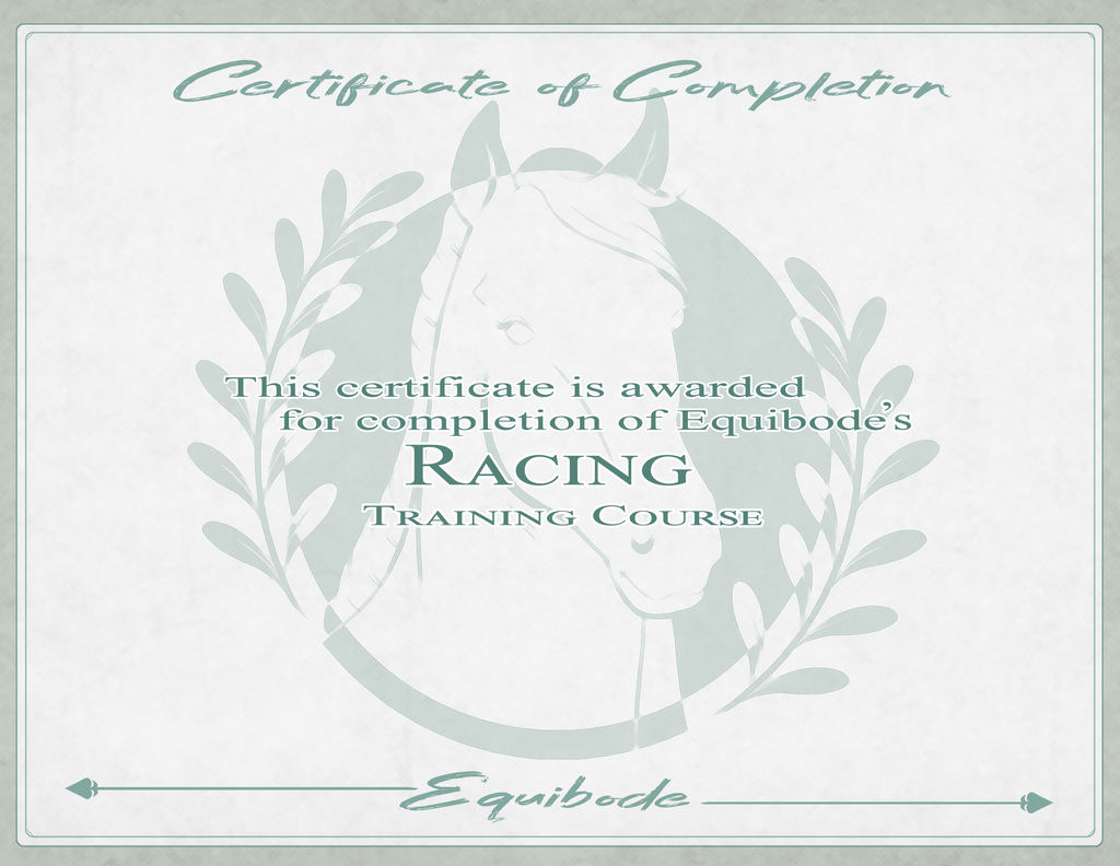 EB Training Certificate - Racing by EquiAdmin on DeviantArt