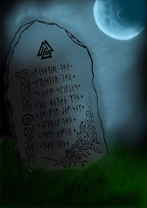 runestone painted by Jensofsweden on DeviantArt