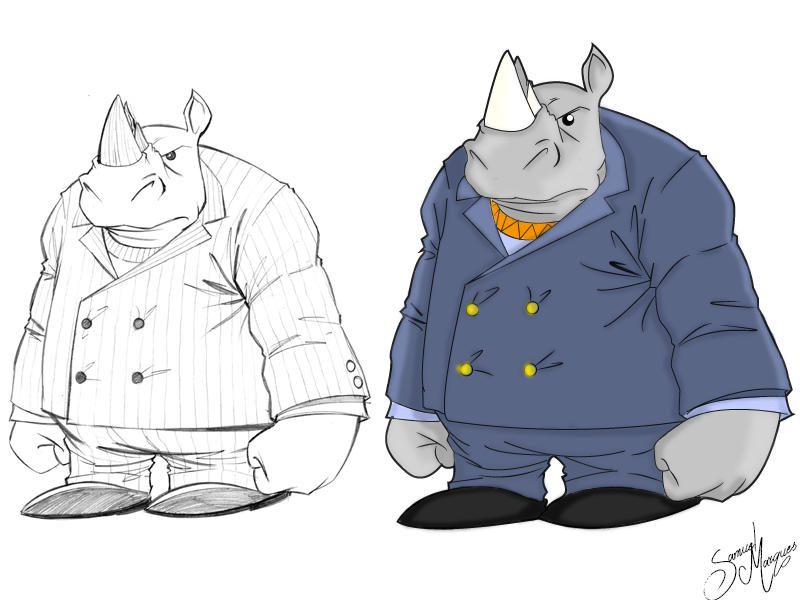 Rhino Illustration by Designnerd on DeviantArt