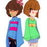 Chara and Frisk