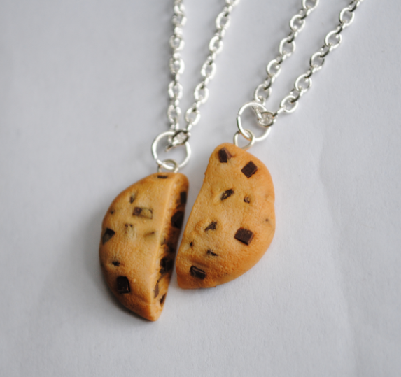 Chocolate Chip Cookie Friendship Necklaces