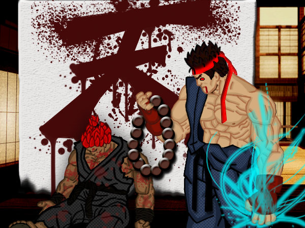 edificio Intenso Musgo evil ryu vs akuma by lord-dimanche on DeviantArt