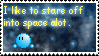 Stare Into Space Stamp by Kirbyferret